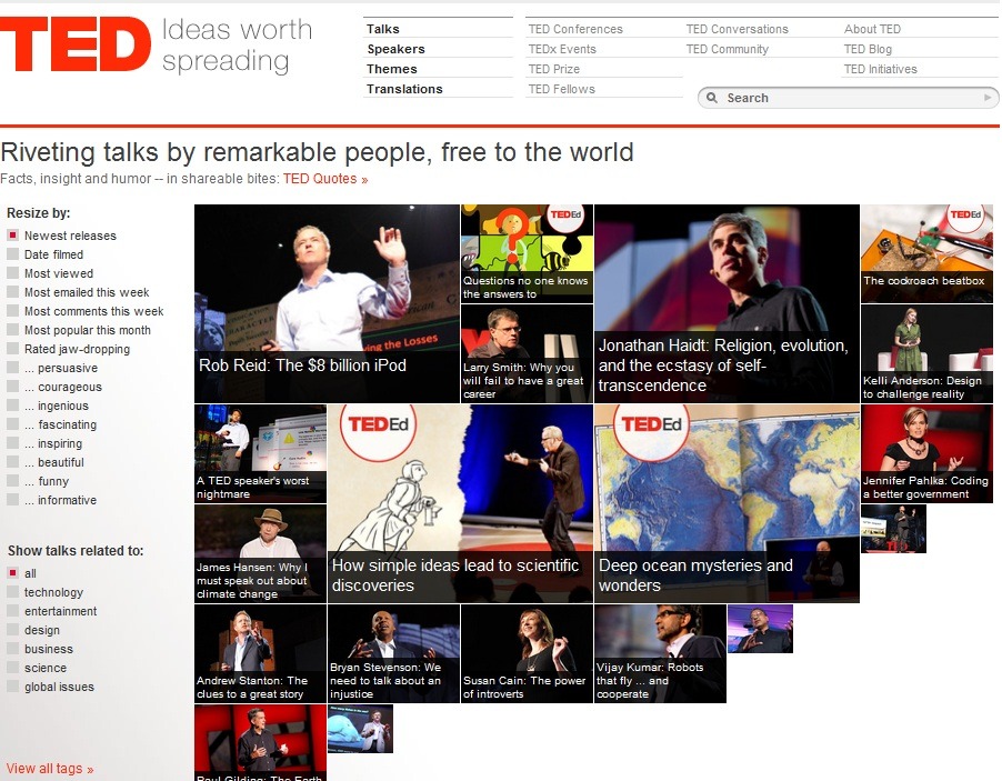 TED Releases Android App; 1,100 Talks At Your Fingertips | Zesty